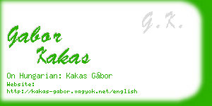gabor kakas business card